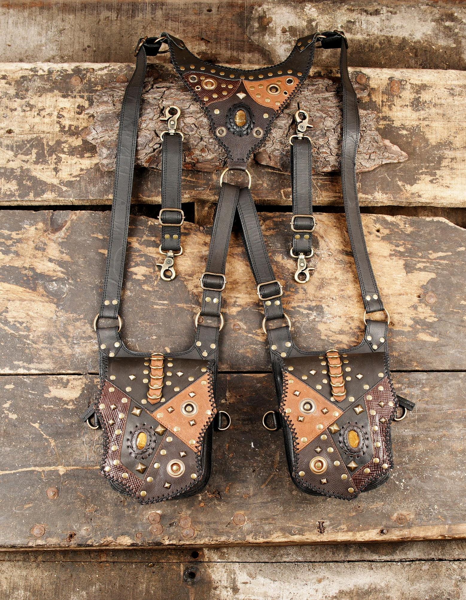 Wild Card Holster Belt Festival Bag Sz. S Saddlebags Festival Vest Bag | Holster Bag with Adjustable  main image 2