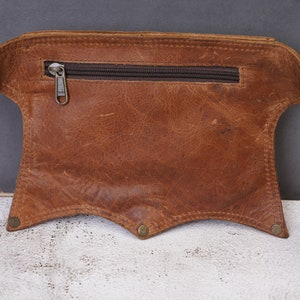 Bolso de cintura de cuero hecho a mano con cinturón ajustable, paquete de fanny festival, bolso de cadera de cuero, regalo para ella imagen 5