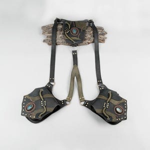 Leather Handmade Holster || Utility Leather Holster Belt || shoulder bag || Adjustable straps || Utility Holster || Burning Man holster ||