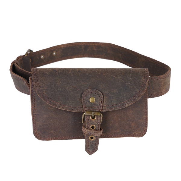 Portefeuille de ceinture en cuir avec personnalisation, pochette de ceinture minimaliste, portefeuille de cartes en cuir, ceinture en cuir faite à la main