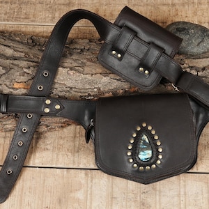 Festival Bauchtasche, Leder Gürtel, Cyberpunk Gürtel, Festival Gürtel, Cosplay Gürtel, Ledertaschen Gürtel, Leder Hüftgürtel