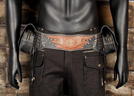 Leather Festival Belt Bag Amazon.com: Leather Festival Utility Belt -Hip Bag with leg  main image 2