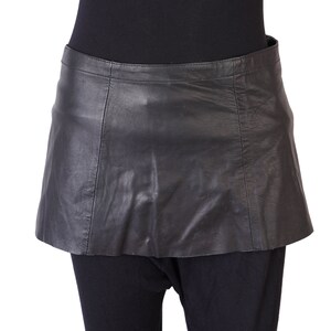 Adjustable Black Leather Short Skirt - Etsy
