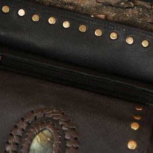 Fame Multi Grommet Belt Strap Rustic Rectangular Hand Bag main image 0