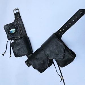 gems stone ,Genuine Leather Hip Bag, Leather Bum Bag, Leather Belt Bag, Leather Pocket Belt