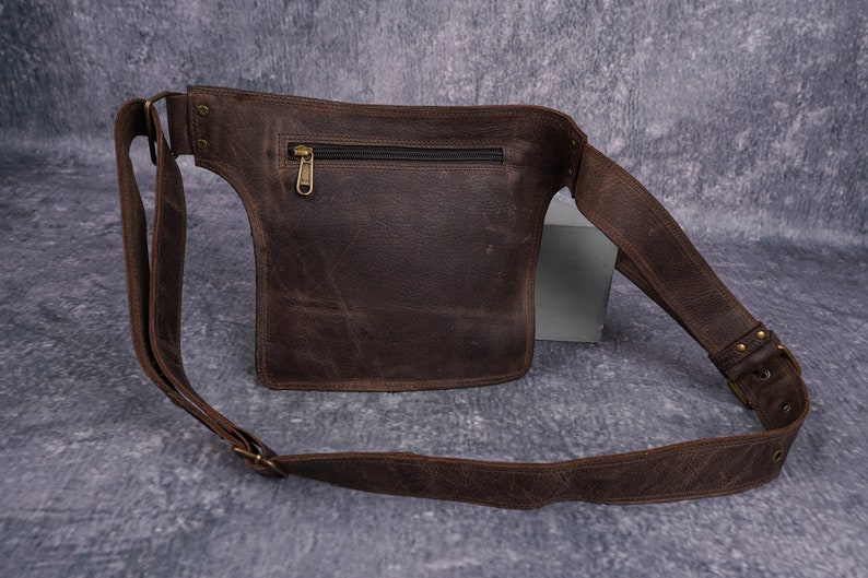 Handmade Leather Waist Bag With Adjustable Belt Party - Etsy