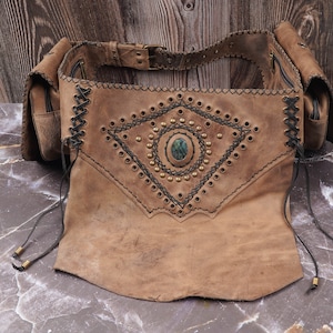 Handgefertigte Leder Rock Gürteltasche, Festival Gürteltasche, Workout Sport Waistbag Packs Reise dienstprogramm Geld Hüfttasche, Geschenk für Männer Frauen