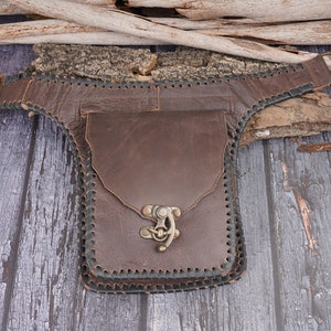 Handmade Leather Waist Bag With Adjustable Belt Festival - Etsy