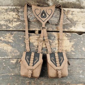 Leather Holster Bag ||  Festival Holster ||  Pocket Holster || Steampunk Accessories || Utility Holster Bag, Burning Man holster