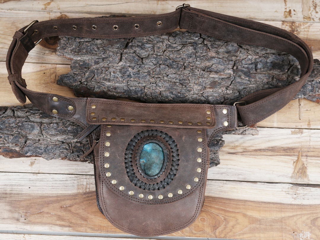 Tan Handcrafted Waist Belt Bag for women