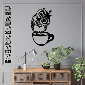 Owl Laser Cut SVG DXF Files – Cricut, CNC, Wall Art, Vector, Template, Engraving, Instant Download