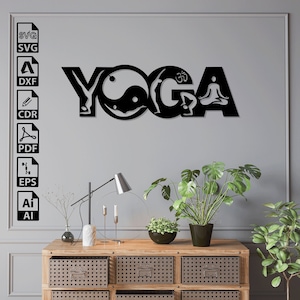 Yoga Chakra Meditation Laser Cut SVG DXF Files – Cricut, CNC, Wall Art, Vector, Template, Engraving, Instant Download