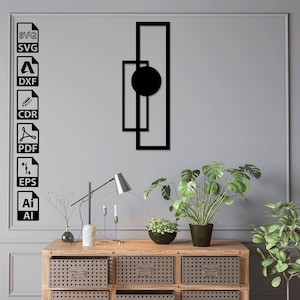 Moderne geometrische abstrakte Laser-Schnitt SVG-DXF Dateien - Cricut, CNC, Wandkunst, Vektor, Vorlage, Gravur, Sofort-Download