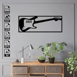 Eletro acústico baixo guitarra dxf svg pdf download digital corte a laser cnc roteador de corte arquivos glowforge gravura silhueta decalque adesivo
