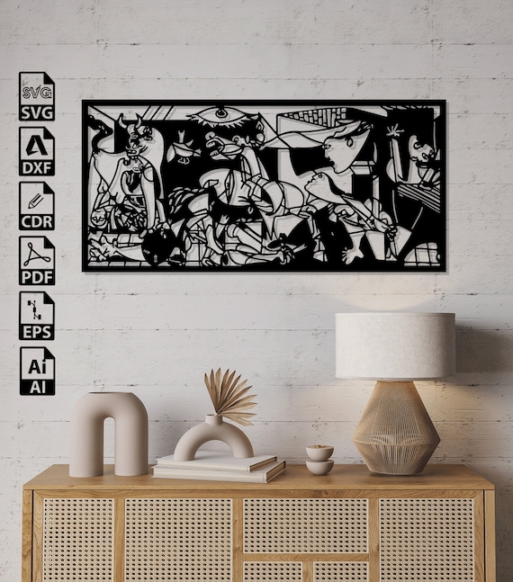 Guernica Dxf Pablo Picasso Svg Digital Download Laser Cut Cnc