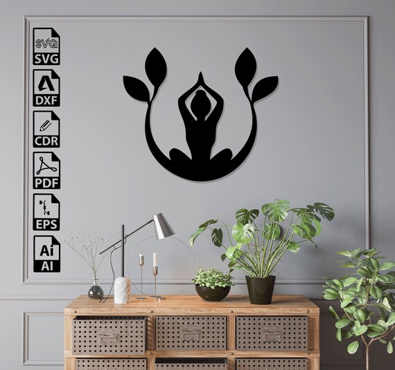 Yoga Life Tree Dxf Meditation Svg Digital Download Laser Cut Cnc.