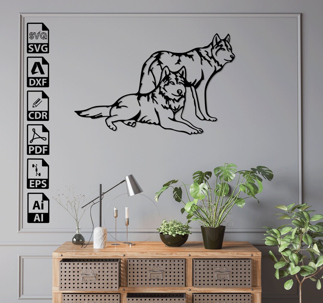 Wolf Pack SVG: Laser Cut Wolves Design (digital Download) - Etsy
