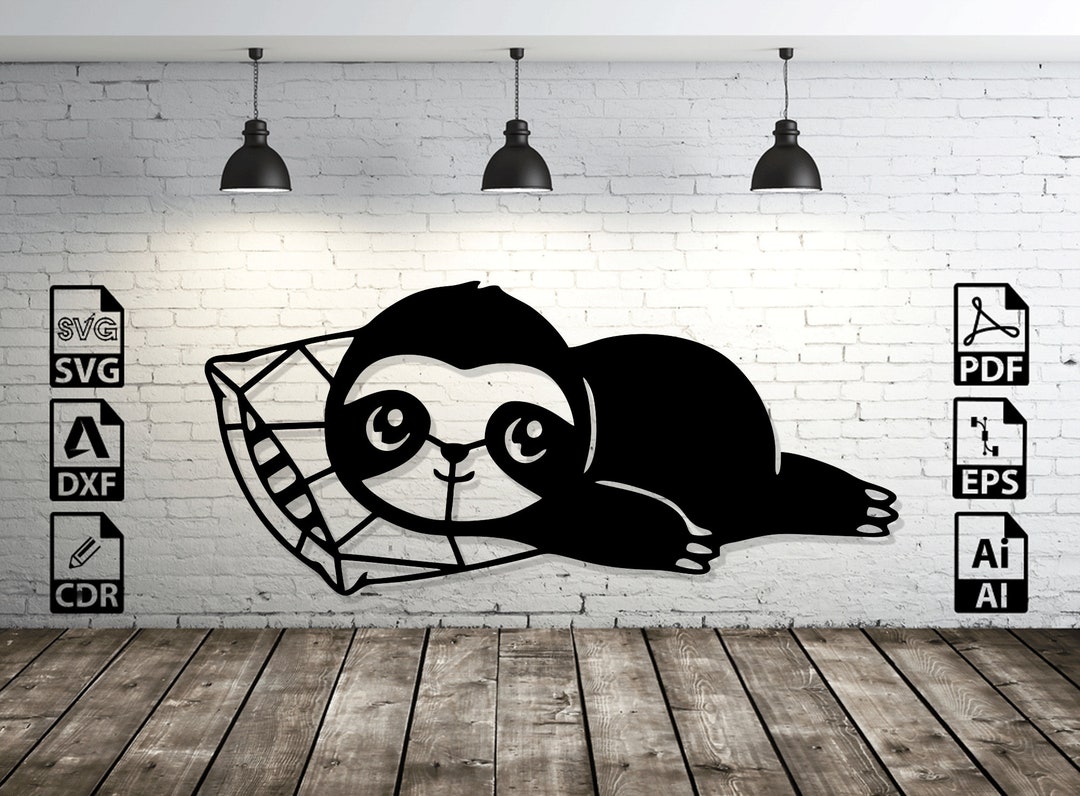 Sloth Laser Cut Files: SVG, DXF, CNC, Wall Art (digital Download) - Etsy