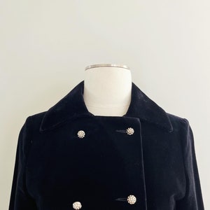 Vintage BLACK VELVET MAXI coat 1970s
