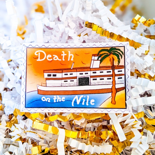 Death on the Nile Inspired Stamp sticker- VINYL STICKER