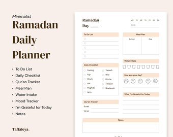 Ramadan Planner 2024 | Ramadan Journal | Daily Planner Ramadan | Ramadhan Journal