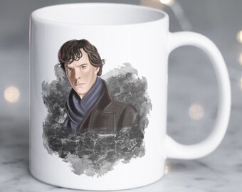 Portrait Sherlock Illustration Mugs Personalized Mug