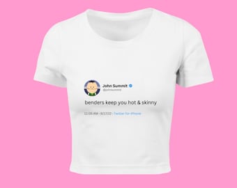 John Summit Crop Top, Baby Tee, Rave Top, John Summit tweet Benders