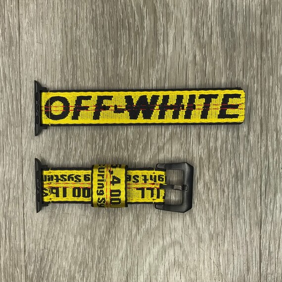 Off White Industrial Apple Watch Strap 