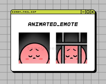 NO AI - Kirby Jail Emote - Cute, Funny, Meme | Twitch, YouTube, Discord | Instant Download