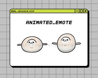Robbe hüpfen Emote - Süß, Lustig, Meme | Twitch, YouTube, Discord | Sofort Download