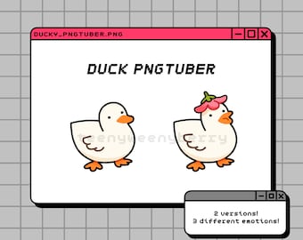 Duck With Flower Hat PNGTuber - Cute avatar for streaming | Twitch, Youtube | Instant Download