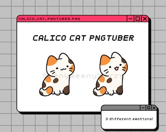 Calico Cat PNGTuber - Cute avatar for streaming | Twitch, Youtube | Instant Download