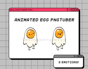 ANIMATED Egg With Legs PNGTuber - Cute avatar for streaming | Twitch, Youtube | Instant Download