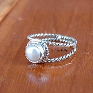 Pearl Ring, 925 Silver Ring, Handmade Ring, Beautiful Ring, Pearl Jewelry, Special Occasion Ring, White Pearl Ring, Fresh Water Pearl Ring