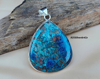 Pear Shattuckite Pendant, Handmade Pendant Jewelry, 925 Sterling Pendant, Pendant For Women , Shattuckite Jewelry Gifts For Mother's Day