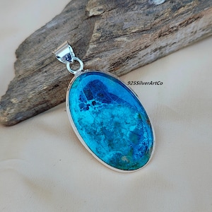 Natural Shattuckite Pendant, 925 Sterling Pendant, Pendant Jewelry, Handmade Pendant For Women, Shattuckite Jewelry, Christmas Gifts For Her