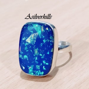 Australian Opal Ring, 925 Silver Ring, Handmade Ring, Gift For Her, Stylish Ring, Designer Ring, Amazing Ring, Women Ring, Wedding Ring