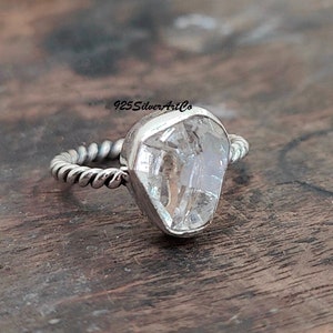 Herkimer Diamond Ring, Designer Band Ring, 925 Silver Ring, Handmade Ring, Beautiful Gift Ring, Special Occasion Ring, Herkimer Jewelry