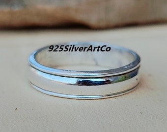 Sterling Silver Spinner Ring: Handmade Anxiety Fidget Ring