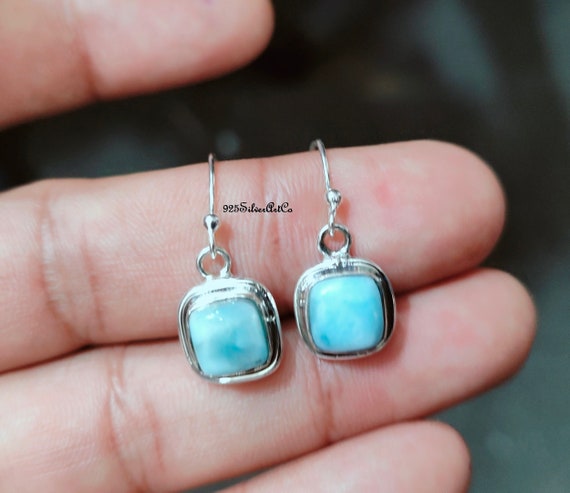Set di gioielli artigianali turchi in argento sterling 925 con acquamarina | Elegante regalo con pietra preziosa blu per lei e mamma