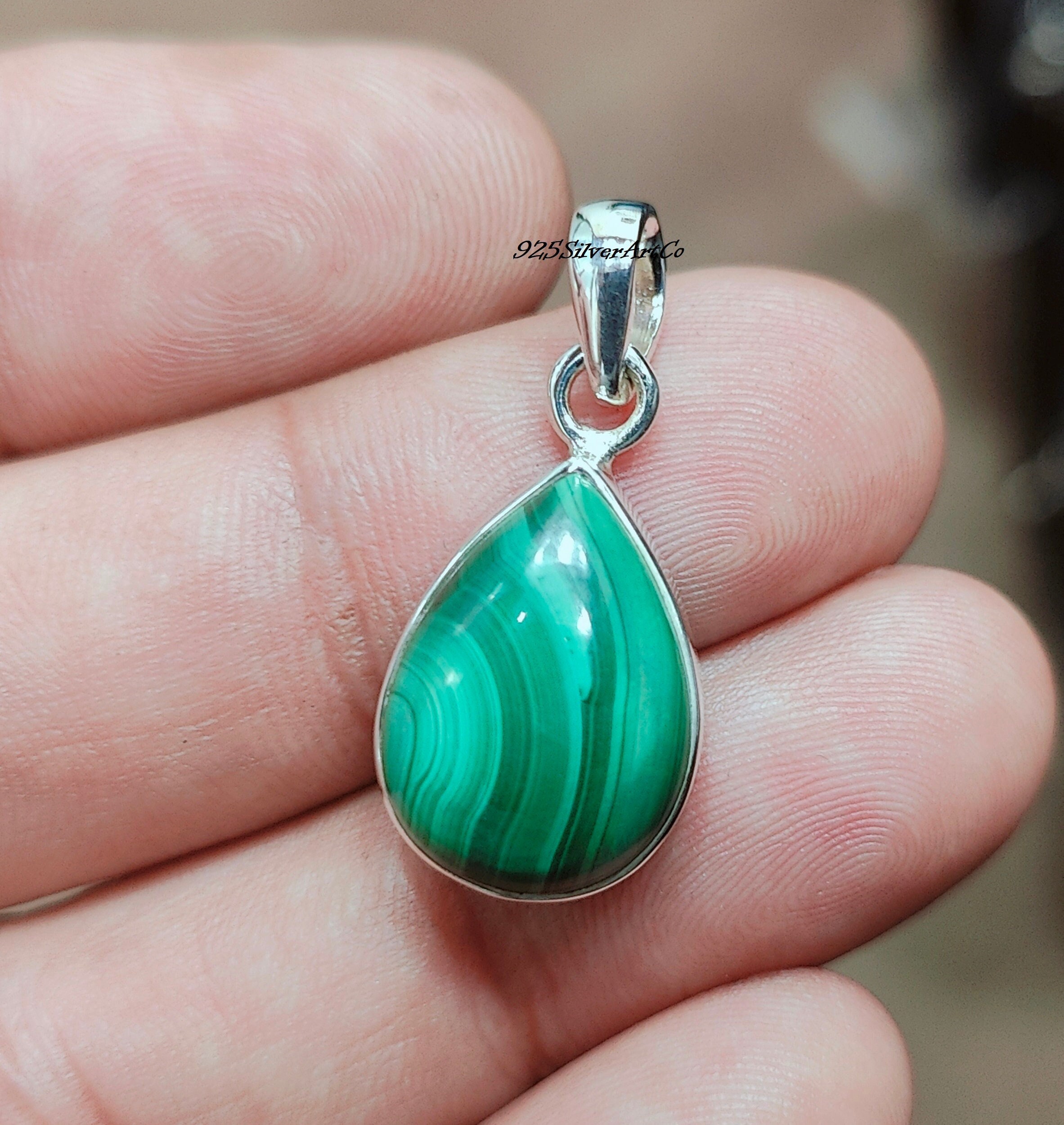 ネックレス・ペンダント Stone Tribal Malachite Combo Necklace Malachite Pendant, Gemstone Pendant, Necklace Jewelry, Small