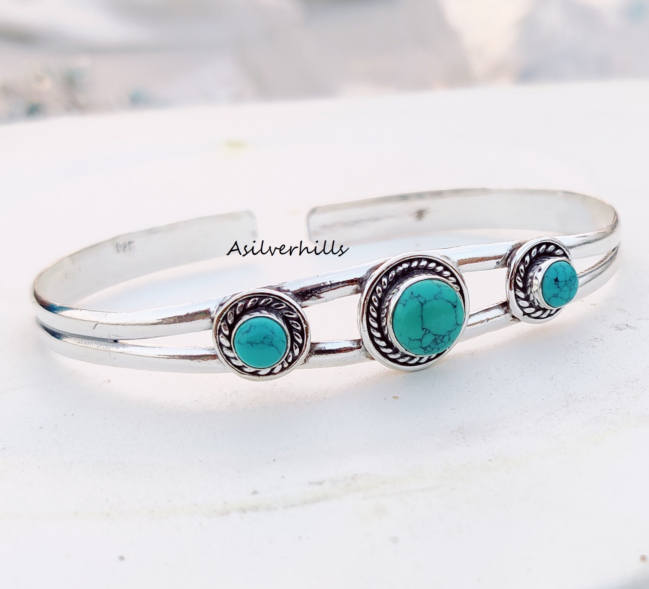 Turquoise Bangle, 925 Sterling Silver Bangle, Adjustable Bangle, Stylish Bangle, Designer Bangle, Gift Item, Women Bangle, Wonderful Bangle - Etsy Turquoise Bangle, 925 Sterling Silver Bangle, Adjustable Bangle, Stylish Bangle, Designer Bangle, Gift Item, Women Bangle, Wonderful Bangle - Etsy