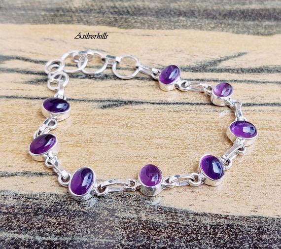 Etsy amethyst bracelet deals