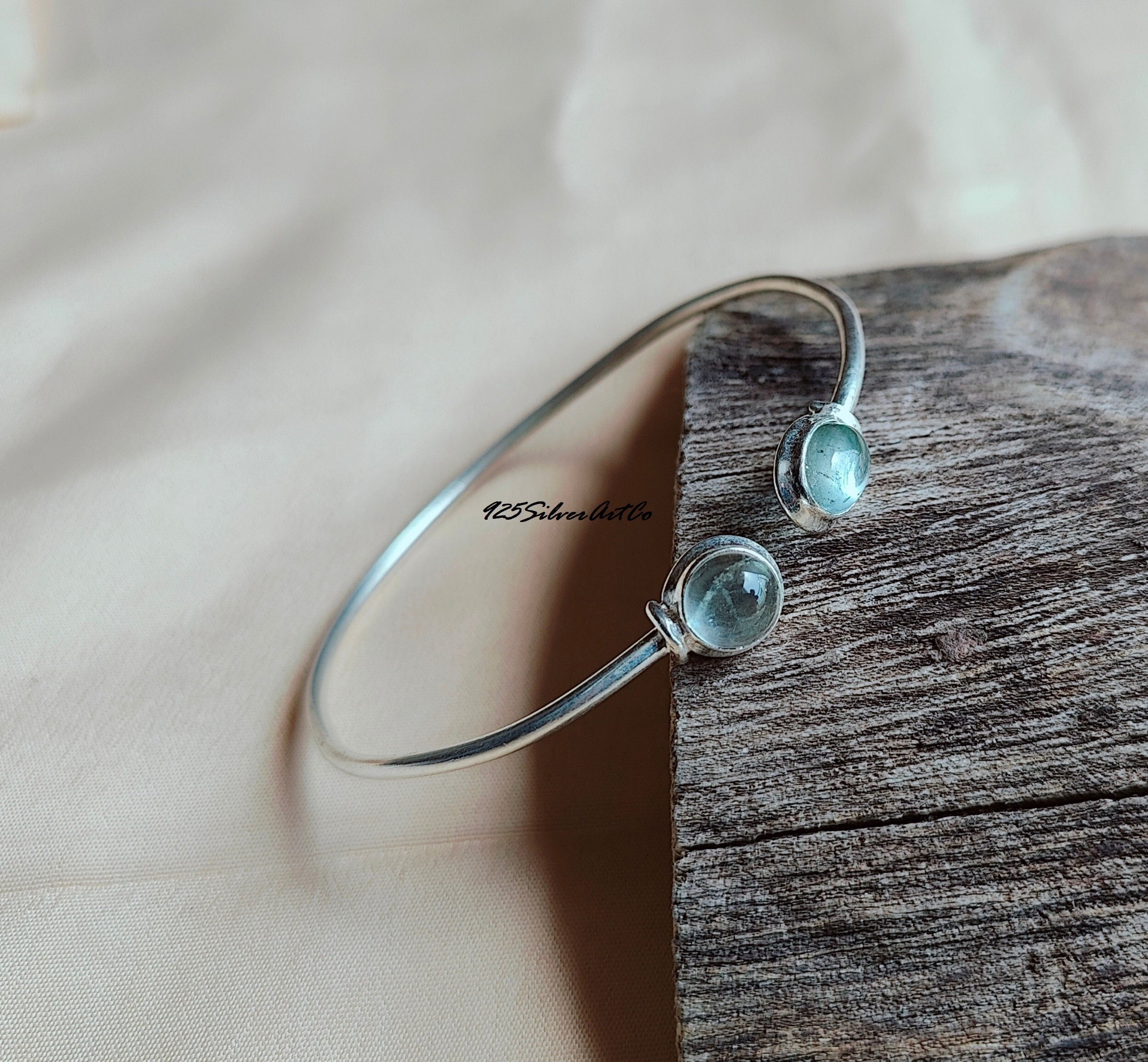アクアマリンバングル - Etsy 日本