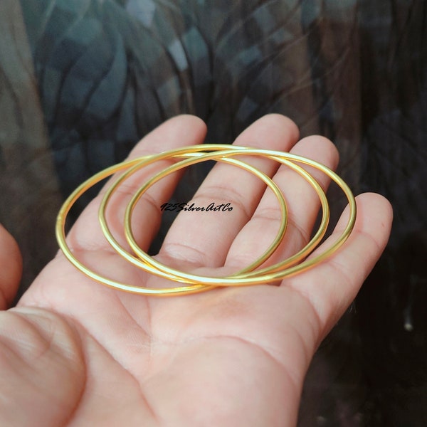 Brass Bangle Set, Brass Bangle Jewelry, Everyday Bangle, West Indian Bangle For Women, Simple  Bangle Jewelry, Bangles For Men/Women Gift