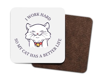 Funny cat coaster
