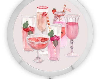 Cocktail lover Round Compact Mirror