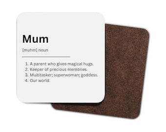 Posavasos con la definición de mamá