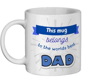 Meilleure tasse en céramique pour papa au monde, tasse pour papa, cadeaux pour lui