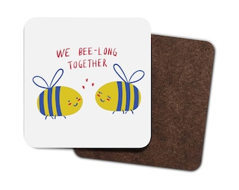 Funny bee coaster